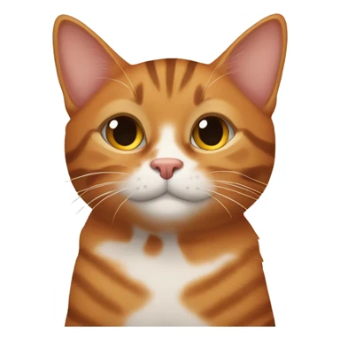 Orange and brown tabby cat cuddling sticker
