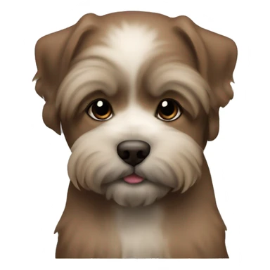 Brown Lhasa Apsol puppy sticker