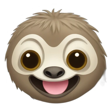 Happy sloth showing thumb sticker