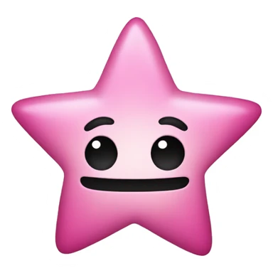 pink star no face sticker
