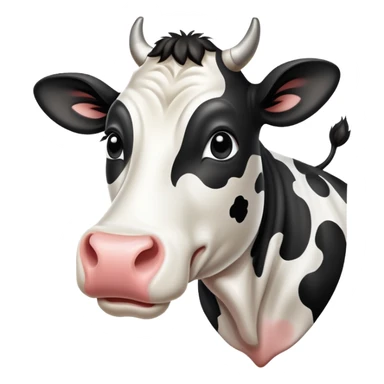 happy spotted dairy cow sticker