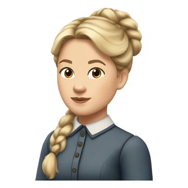 Caroline ingalls blonde hair in bun sticker