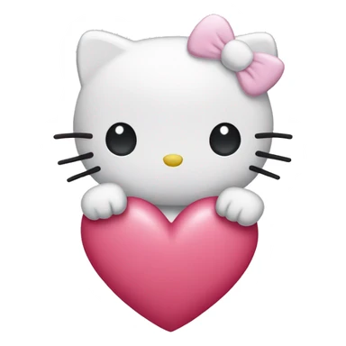 Hello kitty in a heart sticker