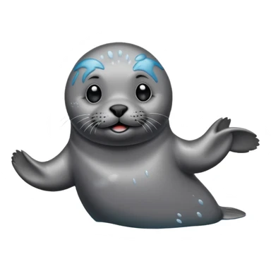 Seal having fun in lake sticker
