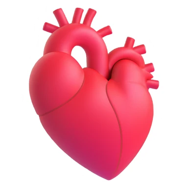 heart with a slight tilt sticker