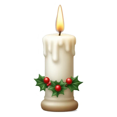 white candle christmas sticker