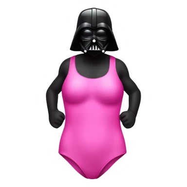 Darth Vader in pink swimsuit  sticker