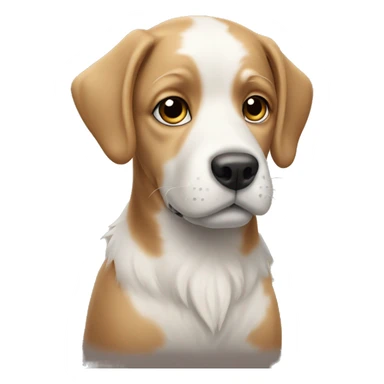 Dog with ai sticker