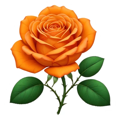 Orange rose sticker