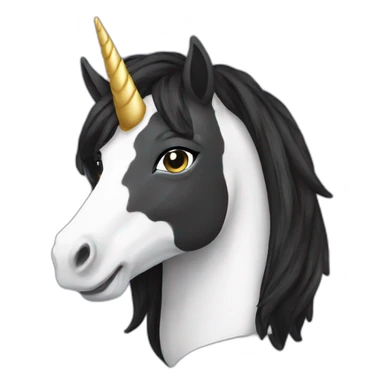 licorn in black hoodie sticker