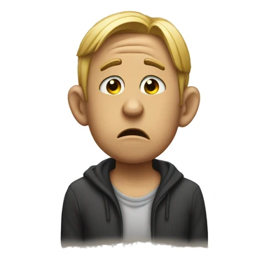 sad plugging ears sticker