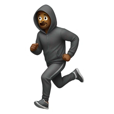 Man in a hoodie running sticker