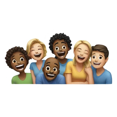 smiling friends enjoying the moment sticker