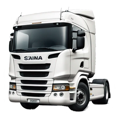 White scania truck sticker