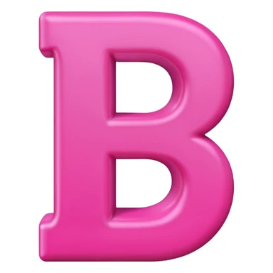mix color pinks 3d letter p sticker