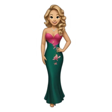 Mariah carey wear qi pao sticker