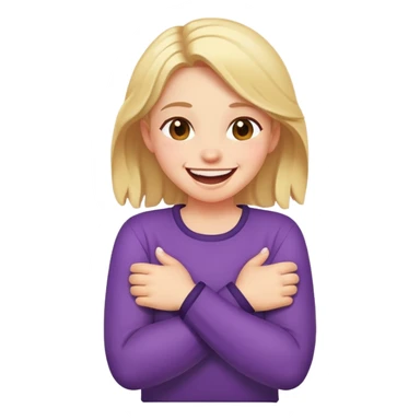 Girl crossed arms laughing sticker