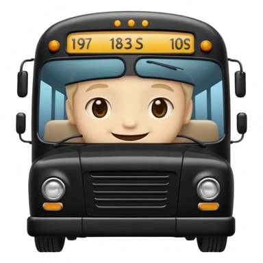 A Black Bus With The Human Face sticker