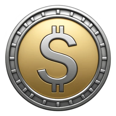 $ dollar metal symbol sticker