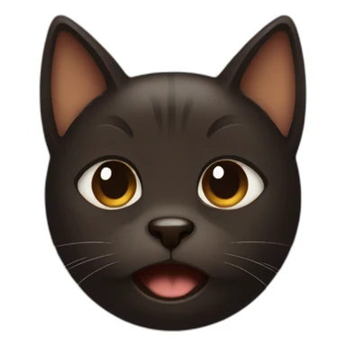 Brown and black cat crying  sticker