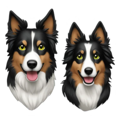 Canicross-greeneyes-womanrunner-and-border-collie sticker