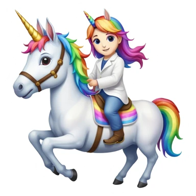 Unicorn  riding a donkey  sticker