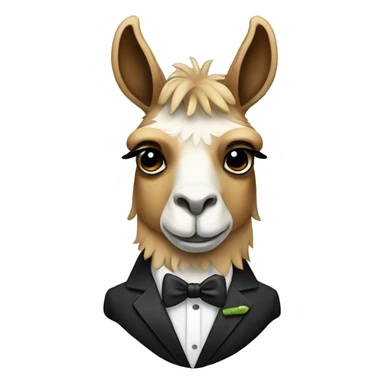 Llama wearing tuxedo sticker