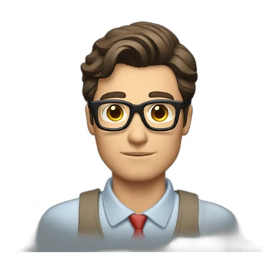 clark kent using a computer sticker
