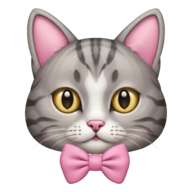 GATITA ENAMORADA CON UN MOÑO sticker