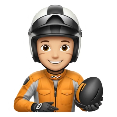 dirtbike rider signing autographs sticker