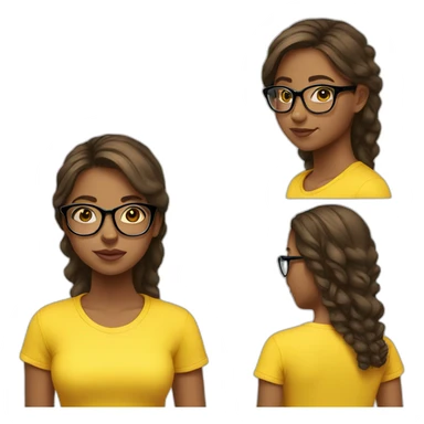 girl-in-yellow-tshirt-glasses sticker