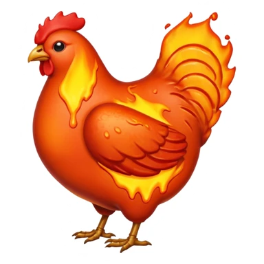 Lava chicken sticker
