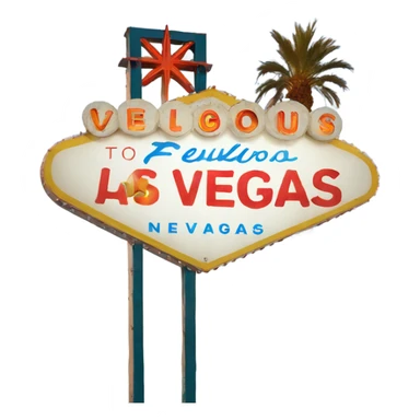 Las Vegas sign sticker