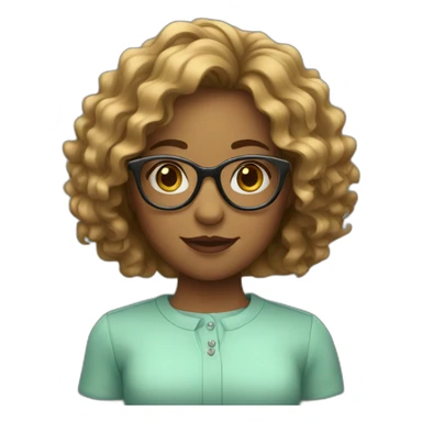 girl-with-wavy-hair-and-glasses sticker