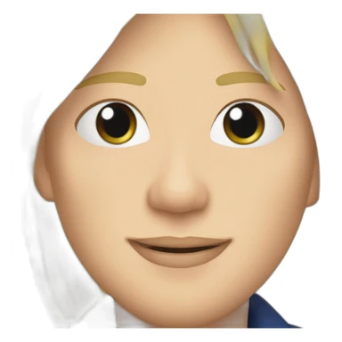 Marine lePen avec un voil sticker