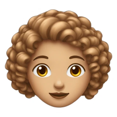 Femme marron cheveux bouclés sticker