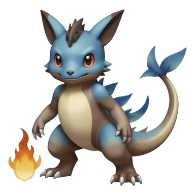 Dusky Muted Smoky Matte Gradient-toned Pokémon-Fakémon-Digimon-Creature, (full body) sticker