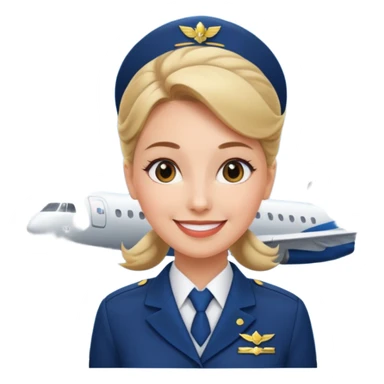 stewardess and air behind the stewardess sticker