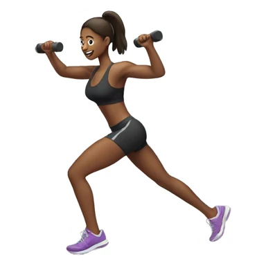 Woman working out sticker