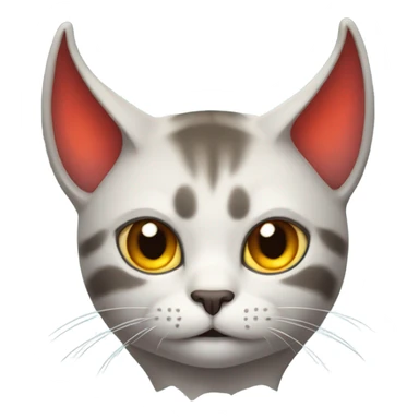 Cat with devil horns sticker