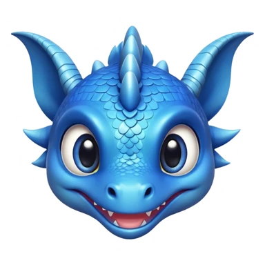 cute blue baby dragon head  sticker