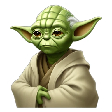 Yoda parado sobre parlante sticker