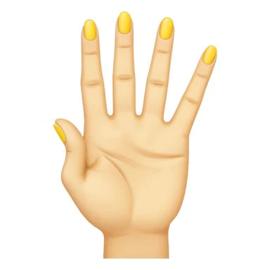 Yellow Hand With Index And Middle Finger Raised In A V Shape sticker