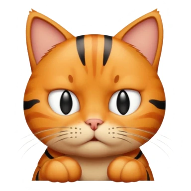 garfield comic style cat hates monday sticker
