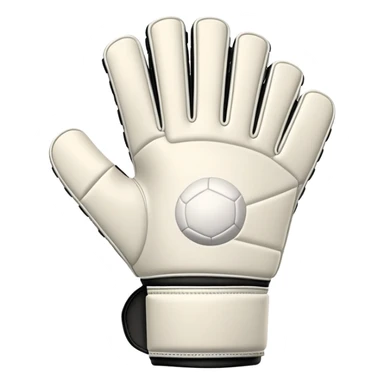 Create an emoji of a white soccer goalkeeper glove sticker