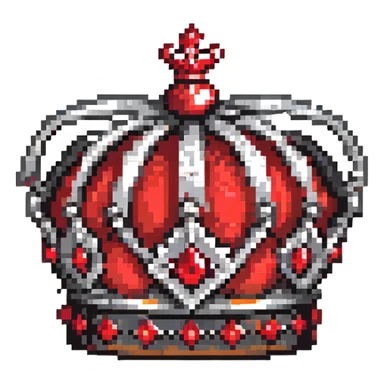 black crown with red jewels sticker