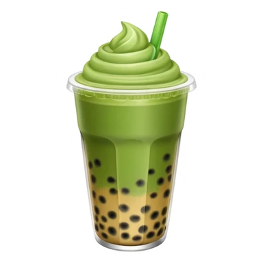 Bubble tea matcha sticker