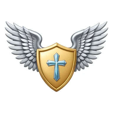 Holy Saint  Emblem with Silver wings sticker