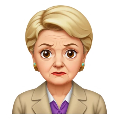 Jessica from "Murder, She Wrote" looking disappointed  sticker