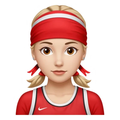 Woman with red headband and sporty outfit sticker
